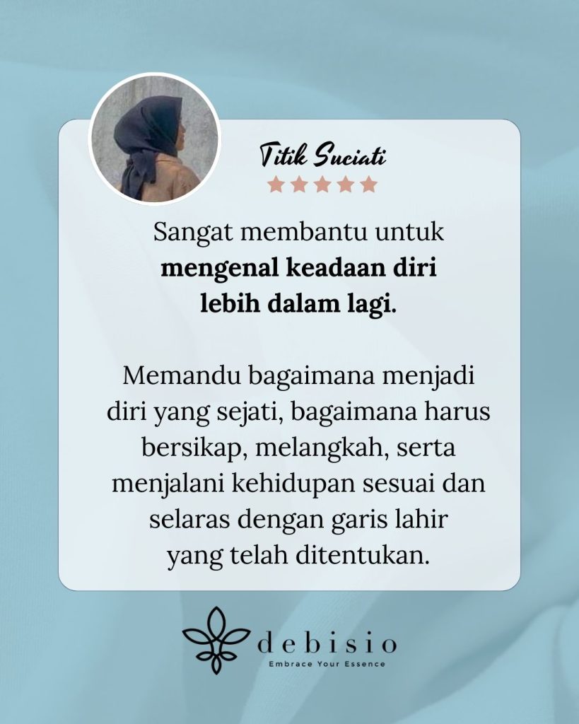 Testimoni Titik Suciati tentang Debisio Human Design Guide